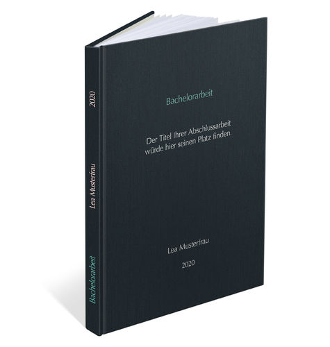 FH Aachen - Hardcover Version 2 - Schwarz mit mint/weißer Prägung & Titel