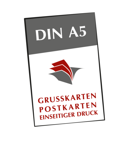 Postkarte DIN A5, einseitiger Druck - 148 x 210mm - Papier nach Wahl