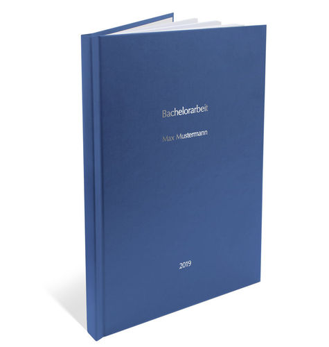 Druck und Hardcover Light Bindung mit Prägung DIN A4 - Bachelor Thesis Masterarbeit Dissertation