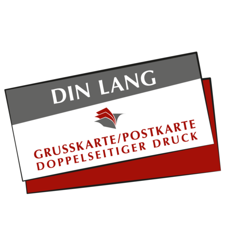 50 Postkarten DIN Lang 210x100mm | Doppelseitiger Druck | Weißer 300g Maestro Karton