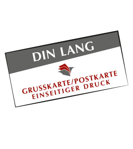 50 Postkarten DIN Lang 210x100mm | Einseitiger Druck | Weißer 300g Maestro Karton